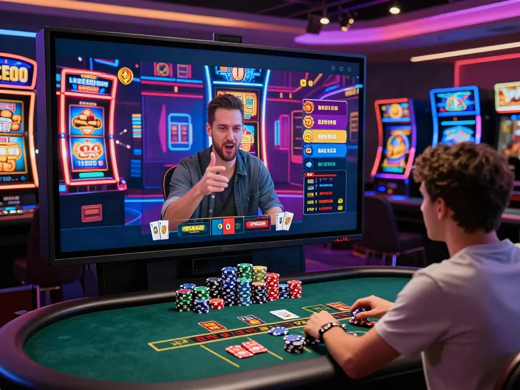 Engaged player at SIN88 online casino table game, vibrant atmosphere.