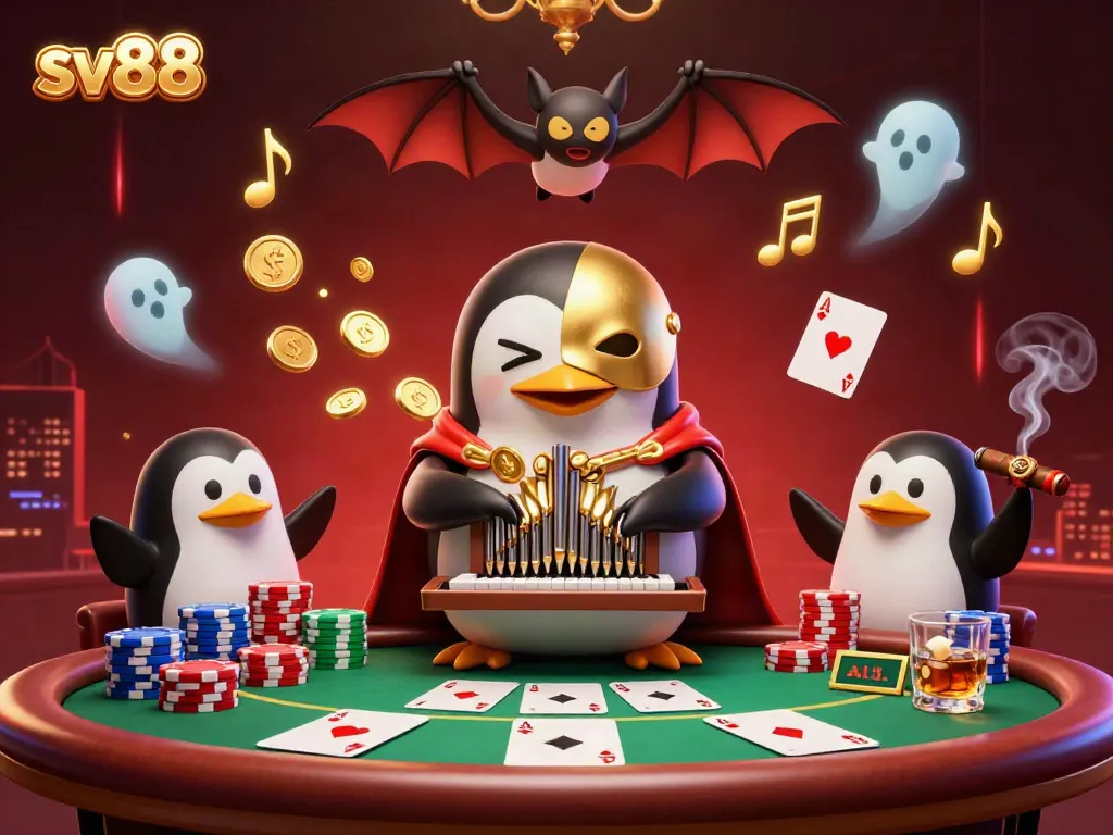 Experience the thrill of sv88 with a vibrant 3D casino scene filled with action and energy.