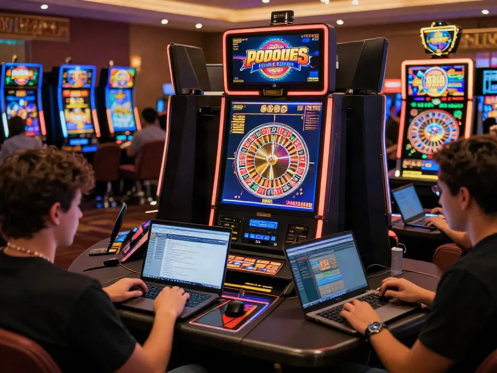 Players enjoying casinos non gamblock uk with engaging online gaming experiences in a vibrant home setting.