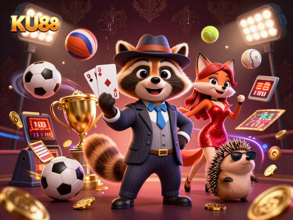 Experience thrilling action at KU88 with dynamic casino characters and sports elements.