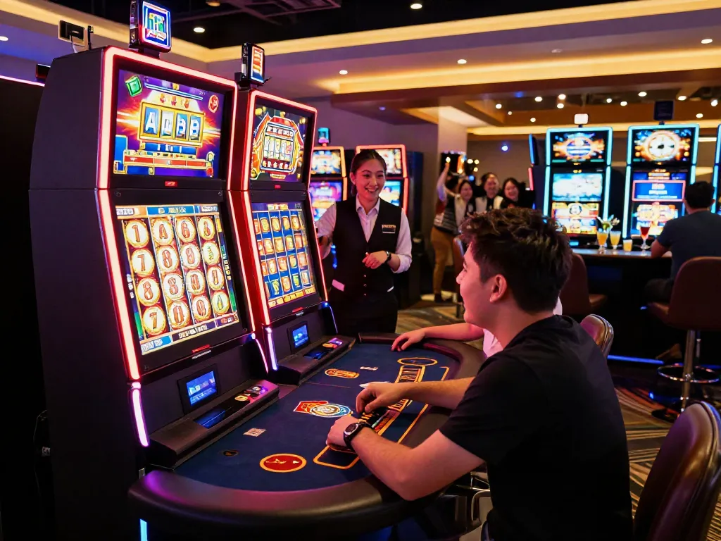 Experience the thrill of casinos non gamblock UK with vibrant gaming scenes and excited players.