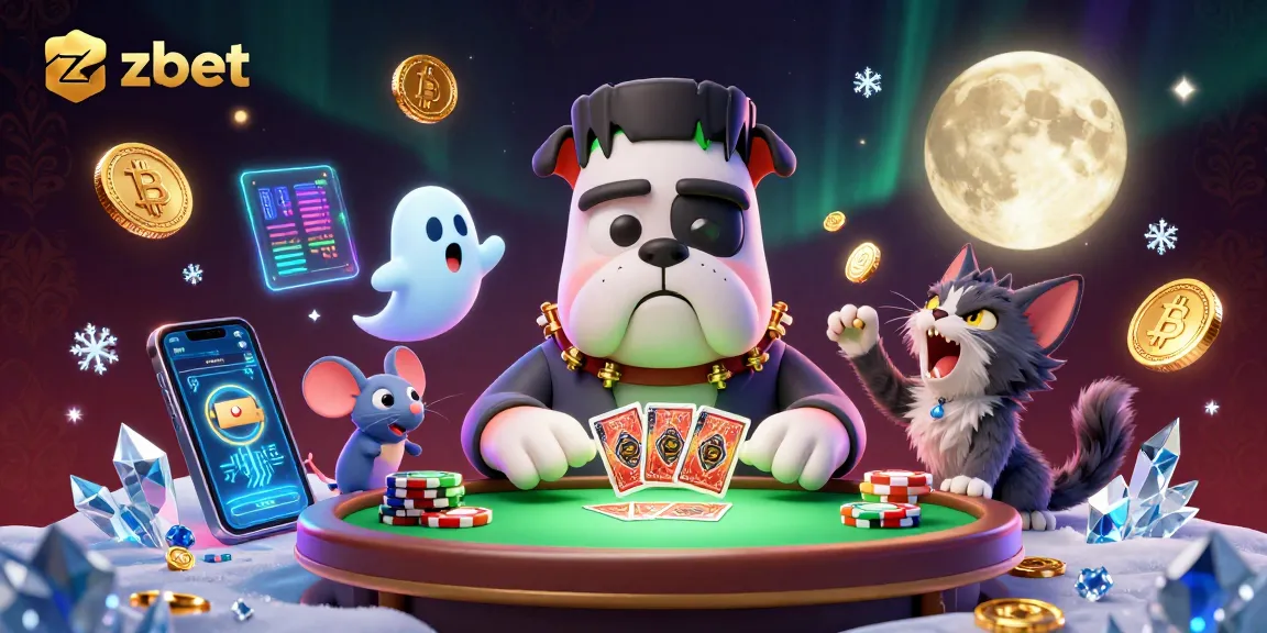 Engage with zbet in a vibrant 3D scene featuring unique characters and exciting casino elements.